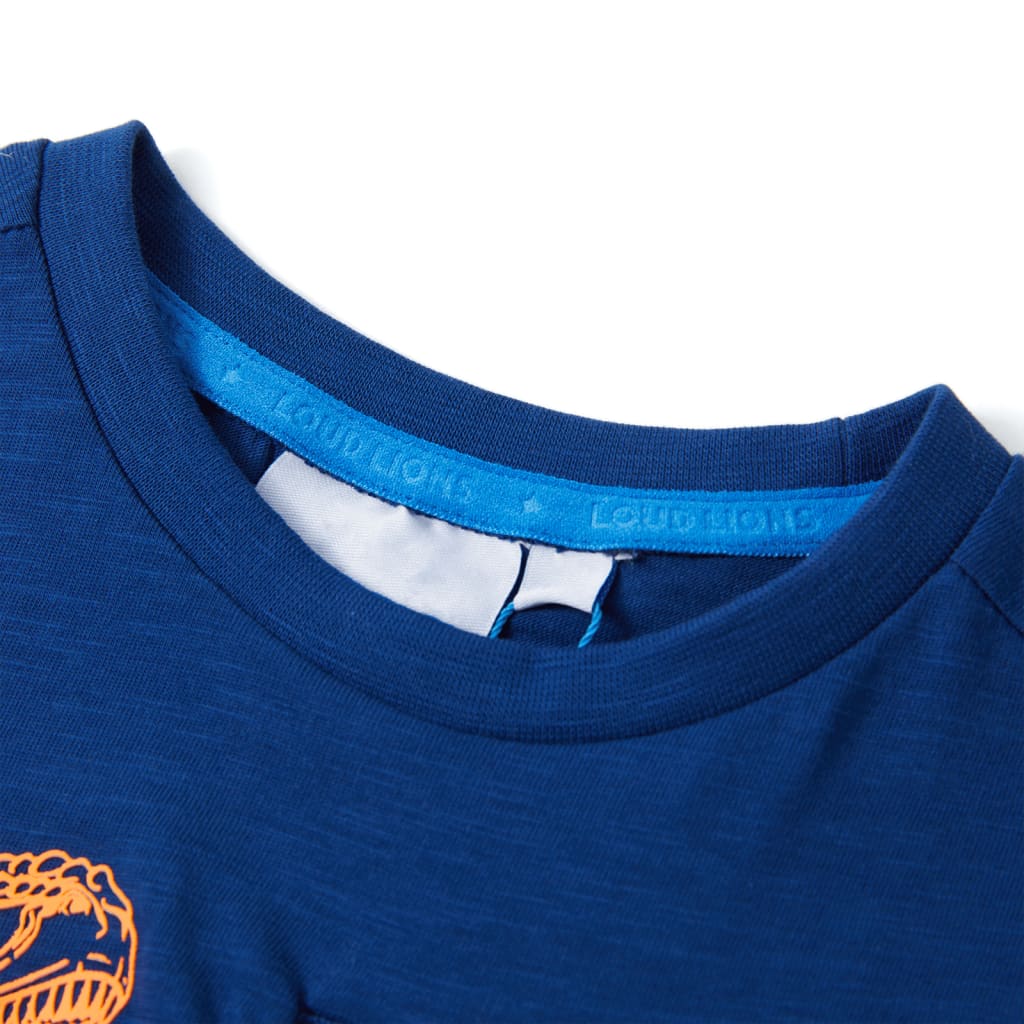 Vidaxl kindershirt met korte mouwen 128 donkerblauw