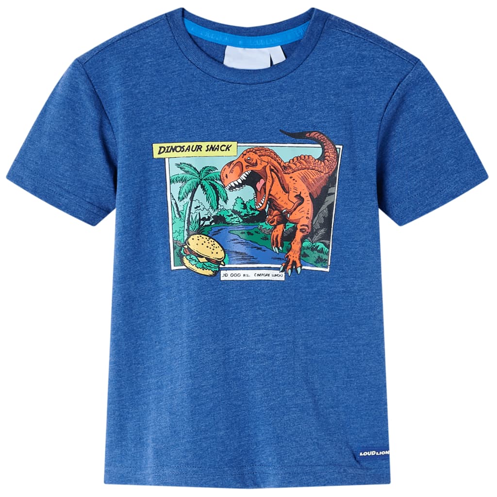 Vidaxl kindershirt 140 gemêleerd donkerblauw