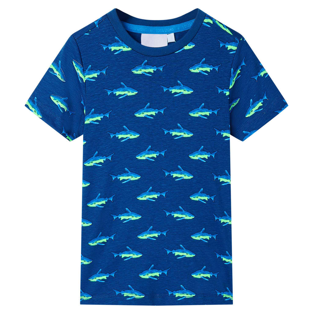 Vidaxl kindershirt 92 donkerblauw