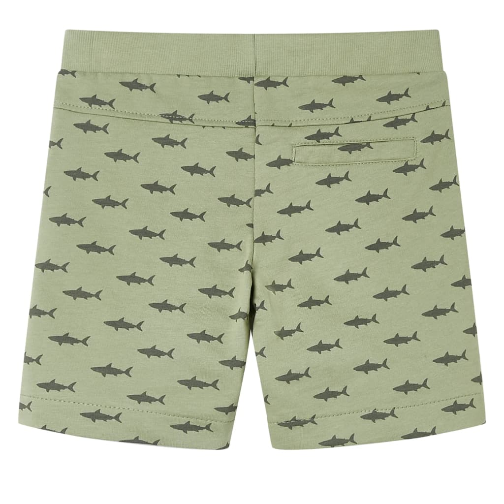 VidaXL Kindershort met trekkoord 116 lichtkaki