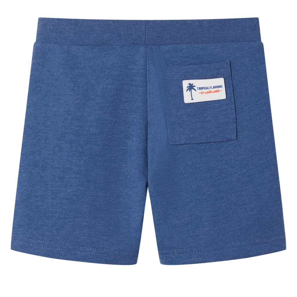 Vidaxl kindershorts met trekkoord 128 gemêleerd donkerblauw