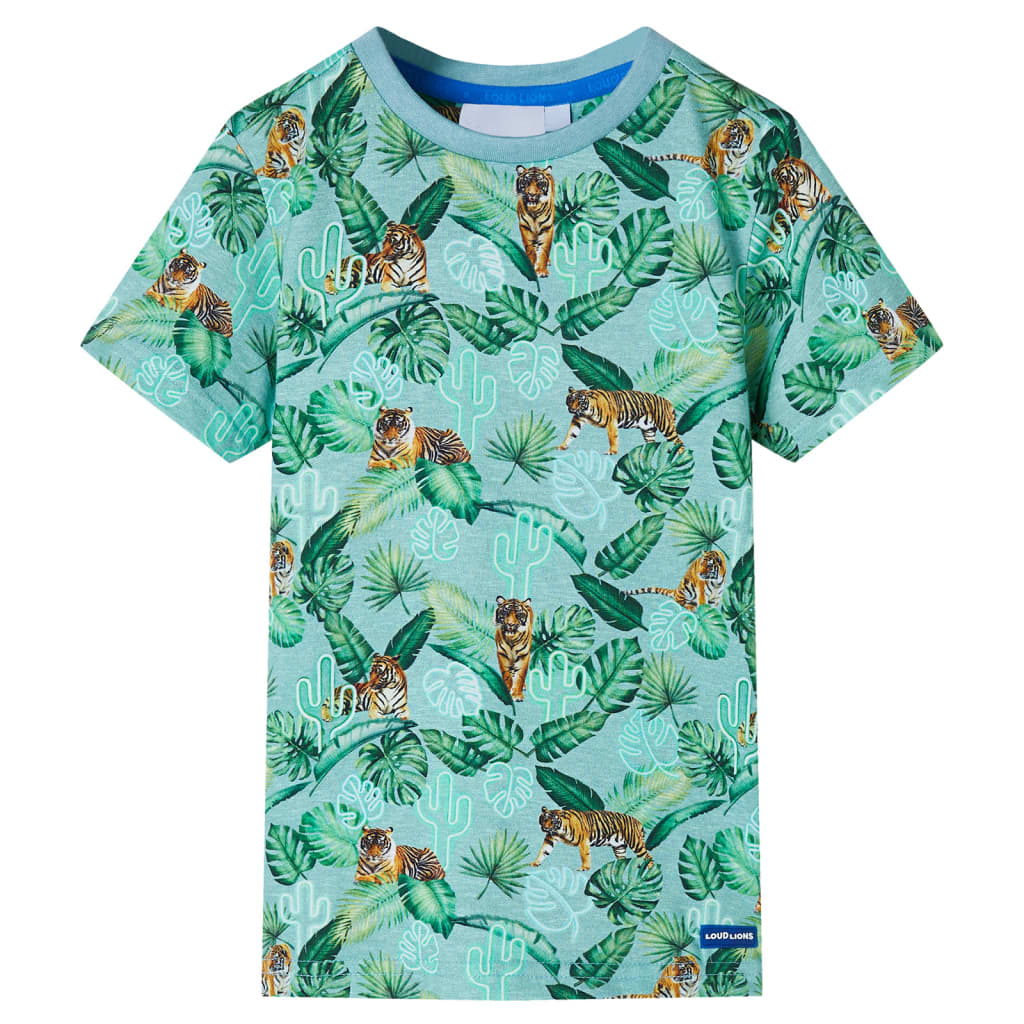 Vidaxl kindershirt 128 gemêleerd lichtgroen