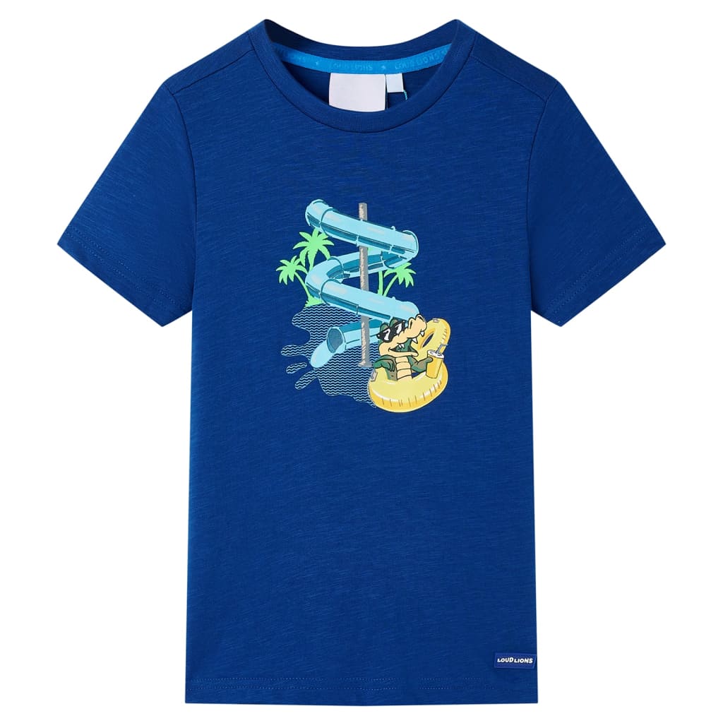 Vidaxl kindershirt 128 donkerblauw