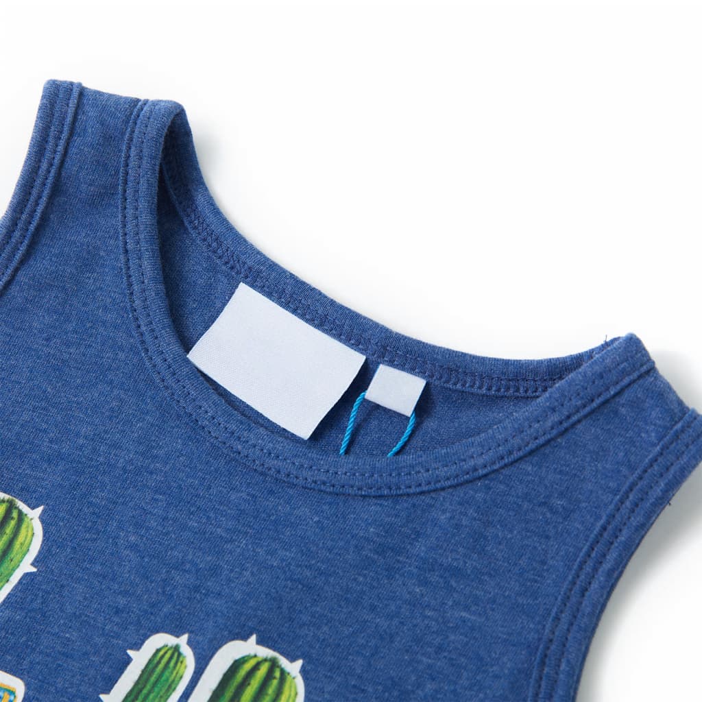 Vidaxl kindertopje 104 gemêleerd donkerblauw
