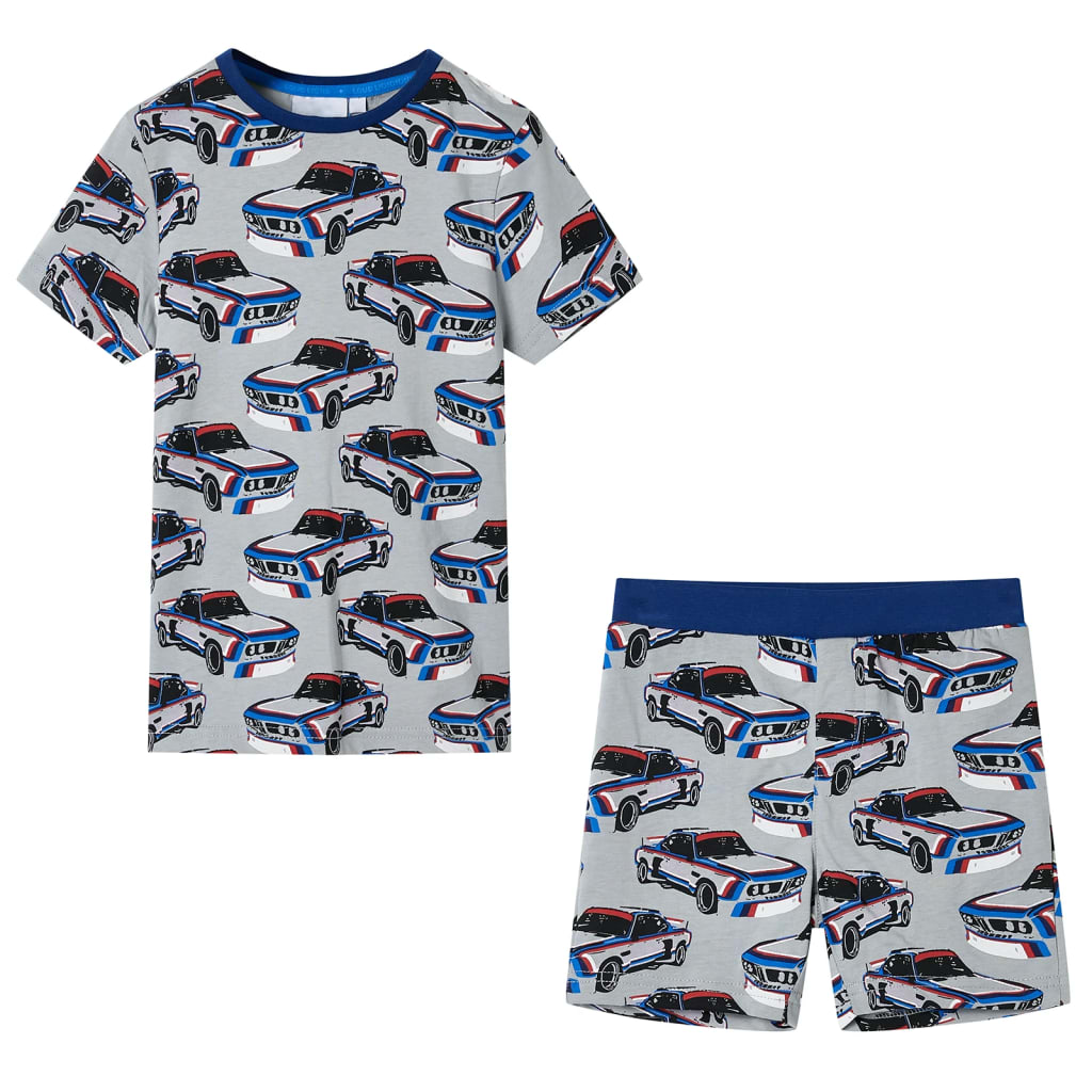 Vidaxl kinderpyjama met korte mouwen 116 grijs