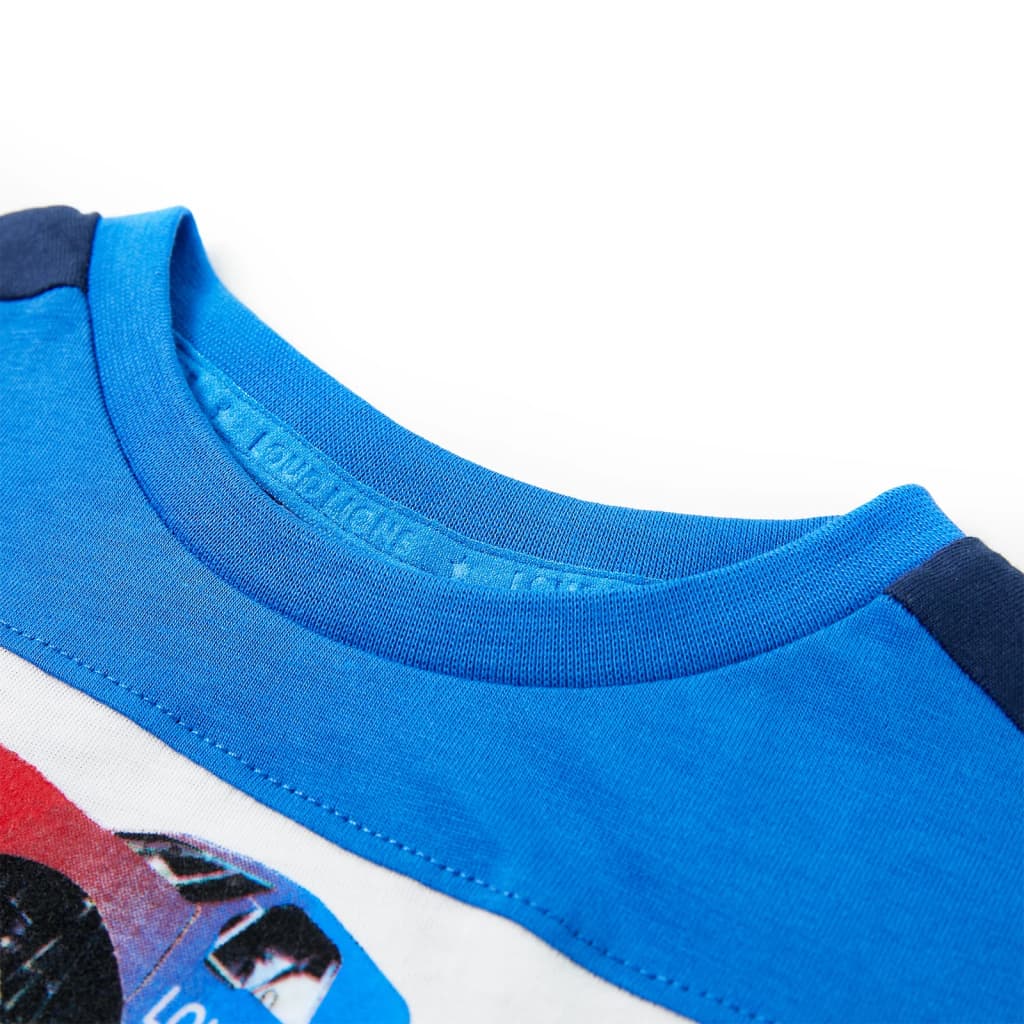 Vidaxl kindershirt 92 blauw en marineblauw