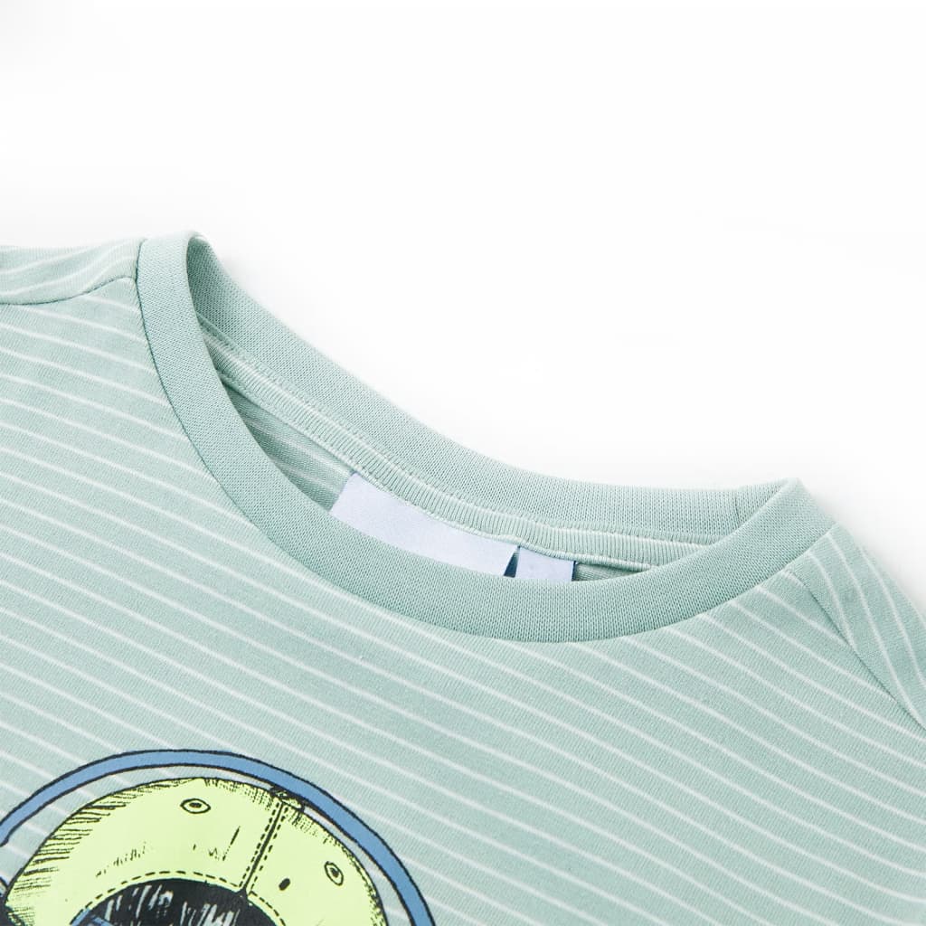 Vidaxl kindershirt met strepen 116 lichtmint