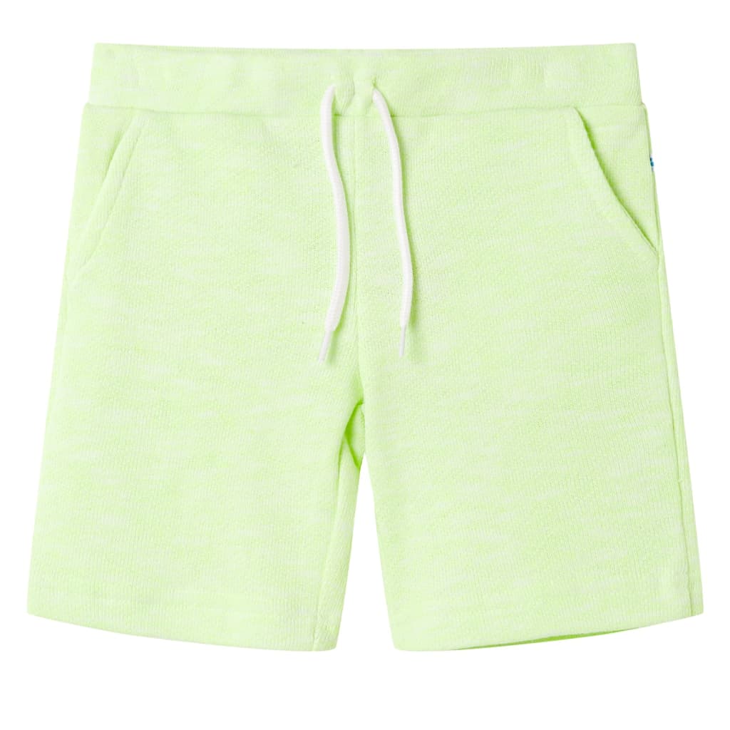VidaXL Kindershort met trekkoord 92 neongeel