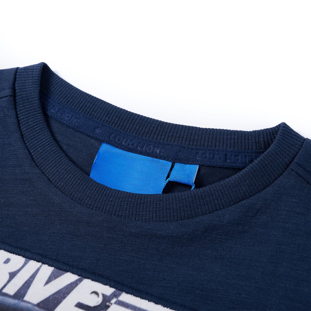 Vidaxl kindershirt met lange mouwen 104 gemêleerd marineblauw