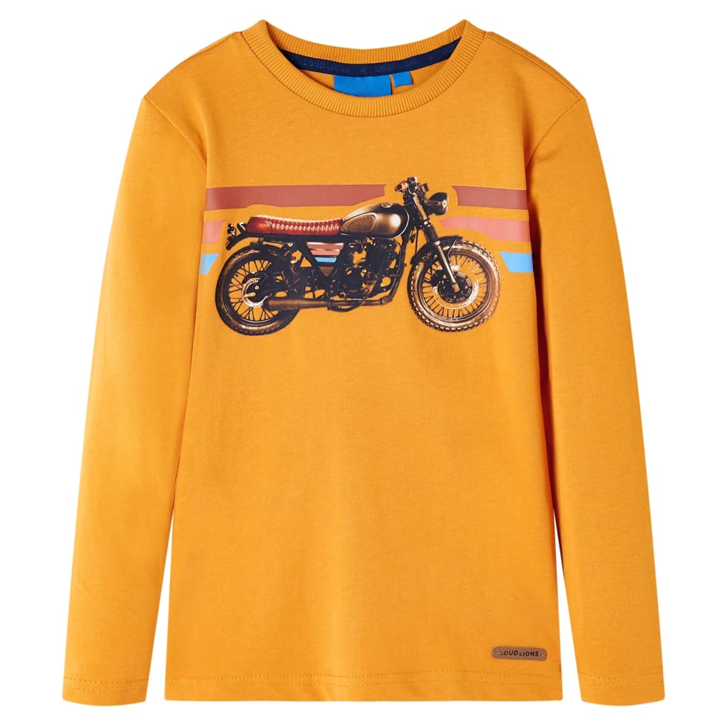 Vidaxl kindershirt met lange mouwen 104 okerkleurig