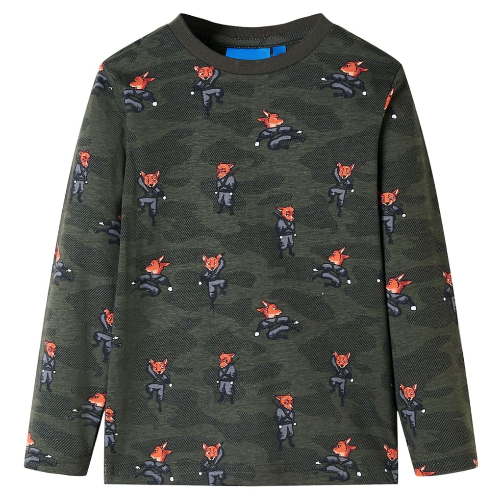 Vidaxl kinderpyjama met lange mouwen 128 kakikleurig