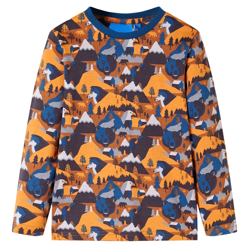 Vidaxl kinderpyjama met lange mouwen 116 cognackleurig