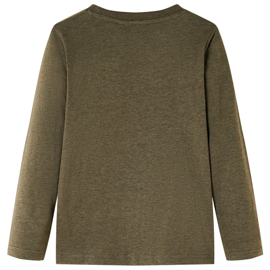 Vidaxl kindershirt met lange mouwen 128 gemêleerd kakikleur