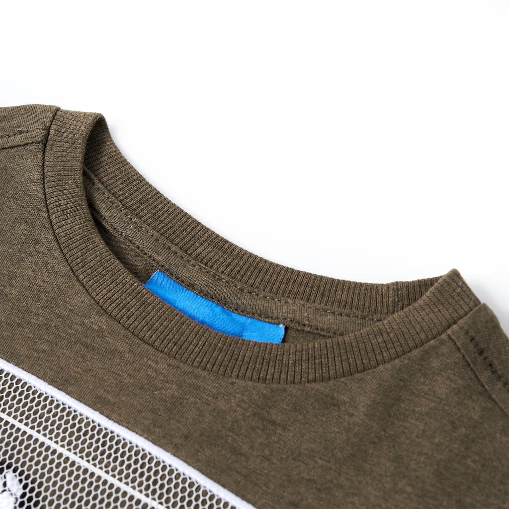 Vidaxl kindershirt met lange mouwen 128 gemêleerd kakikleur