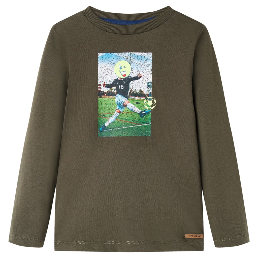 Vidaxl kindershirt met lange mouwen 104 kakikleurig
