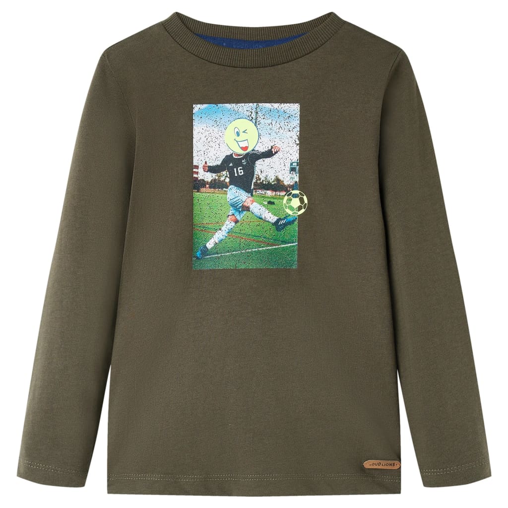 Vidaxl kindershirt met lange mouwen 116 kakikleurig