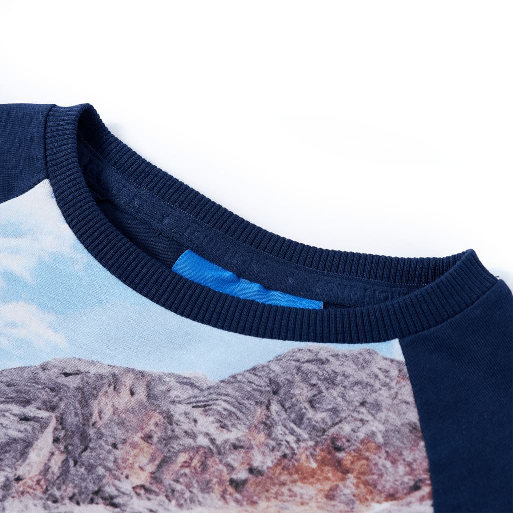 Vidaxl kindershirt met lange mouwen 104 marineblauw