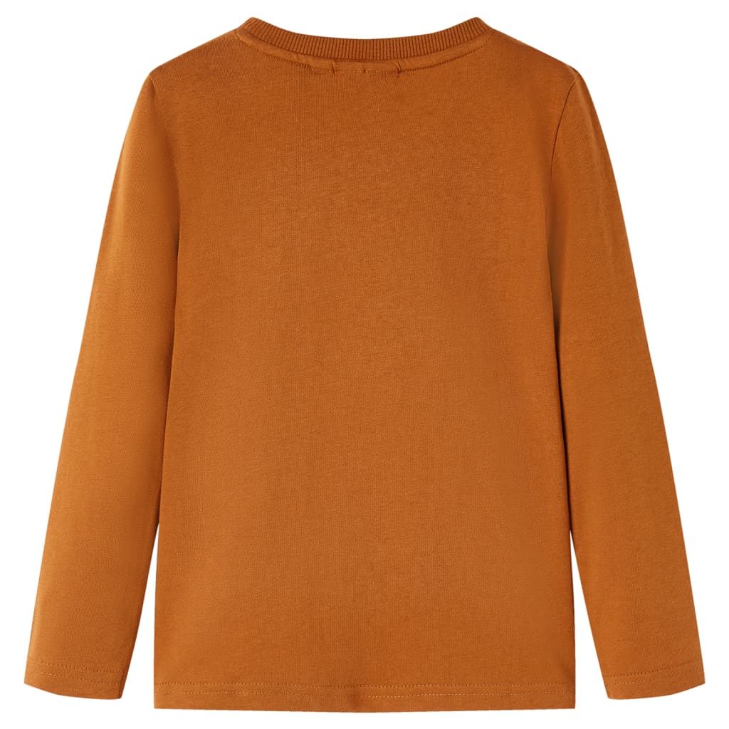 Vidaxl kindershirt met lange mouwen 104 cognackleurig