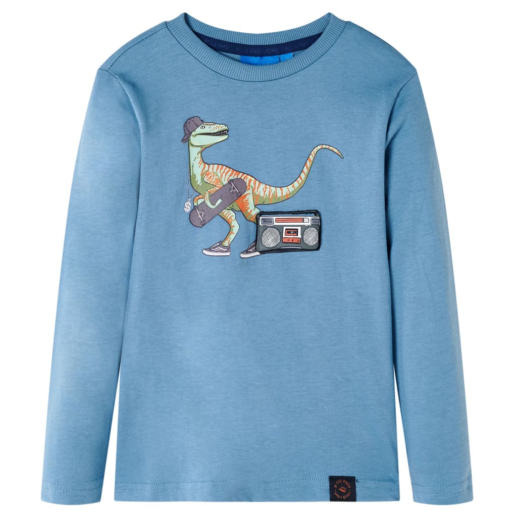 Vidaxl kindershirt met lange mouwen 116 medium blauw