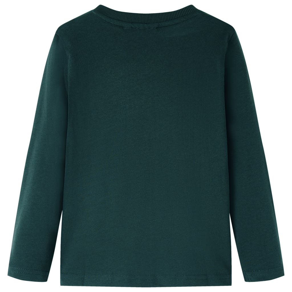 Vidaxl kindershirt met lange mouwen 104 donkergroen