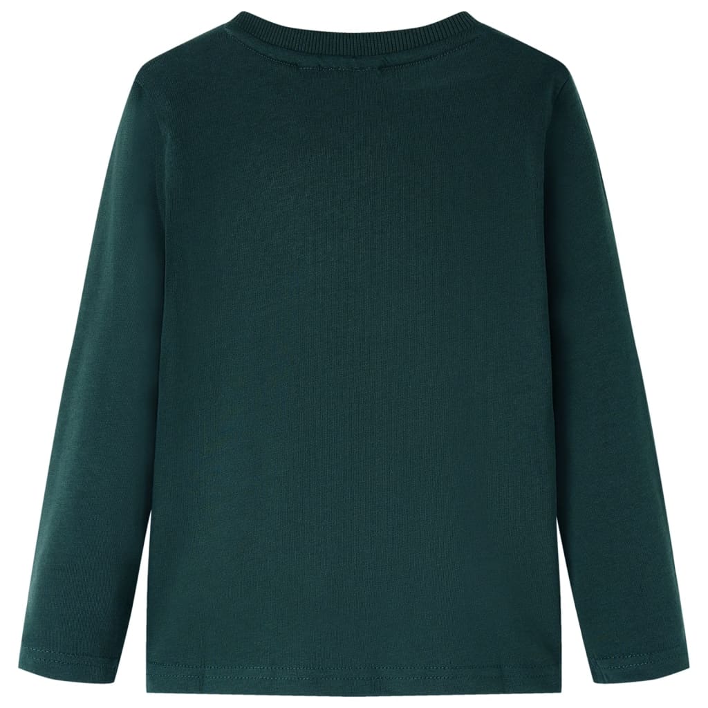 Vidaxl kindershirt met lange mouwen 116 donkergroen