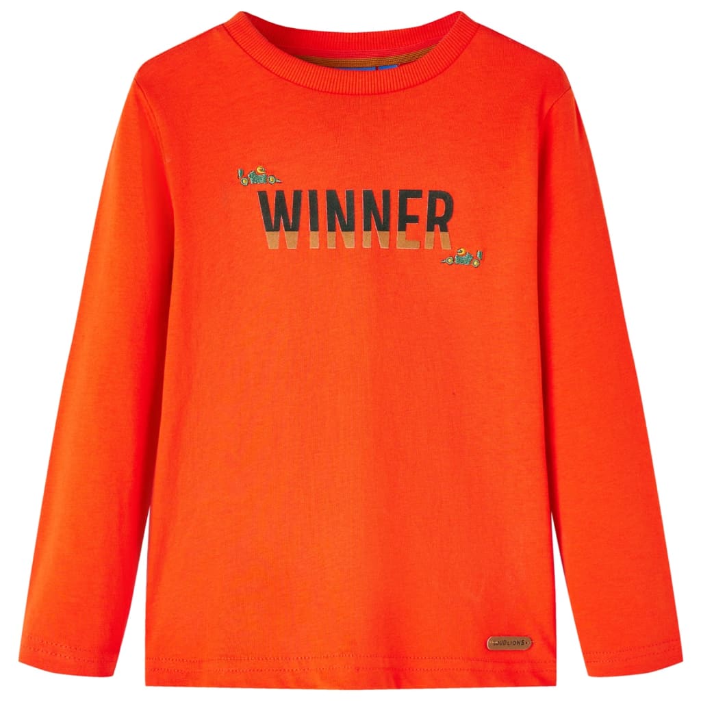 Vidaxl kindershirt met lange mouwen 104 felroranje