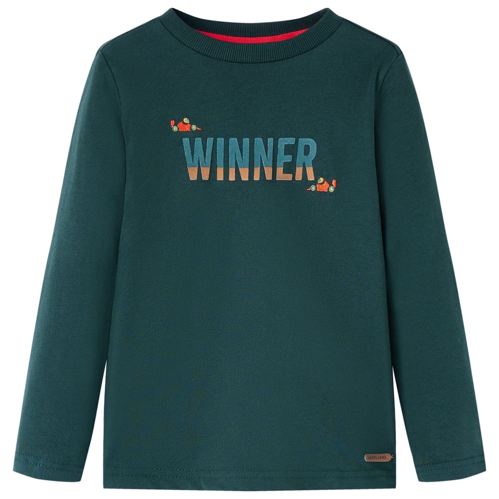 Vidaxl kindershirt met lange mouwen 104 donkergroen