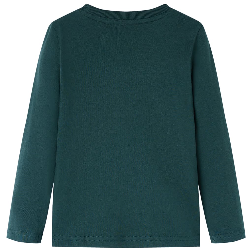 Vidaxl kindershirt met lange mouwen 128 donkergroen