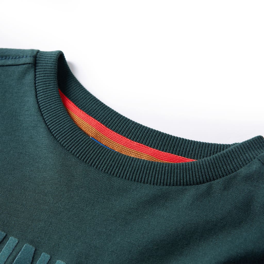 Vidaxl kindershirt met lange mouwen 128 donkergroen