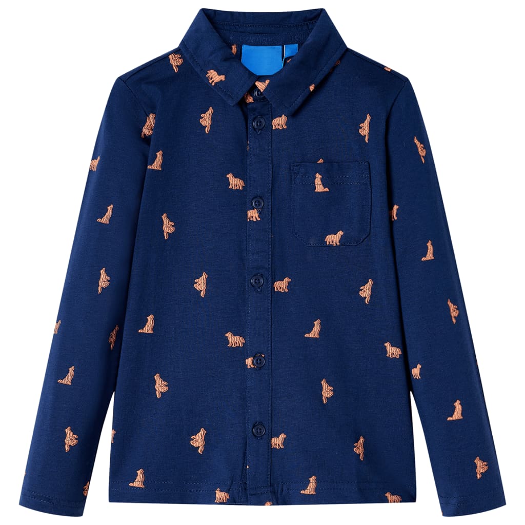 Vidaxl kindershirt 104 marineblauw