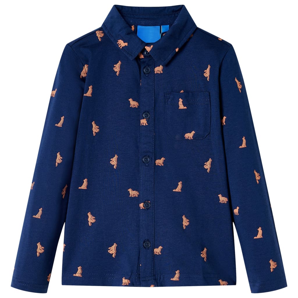 Vidaxl kindershirt 140 marineblauw