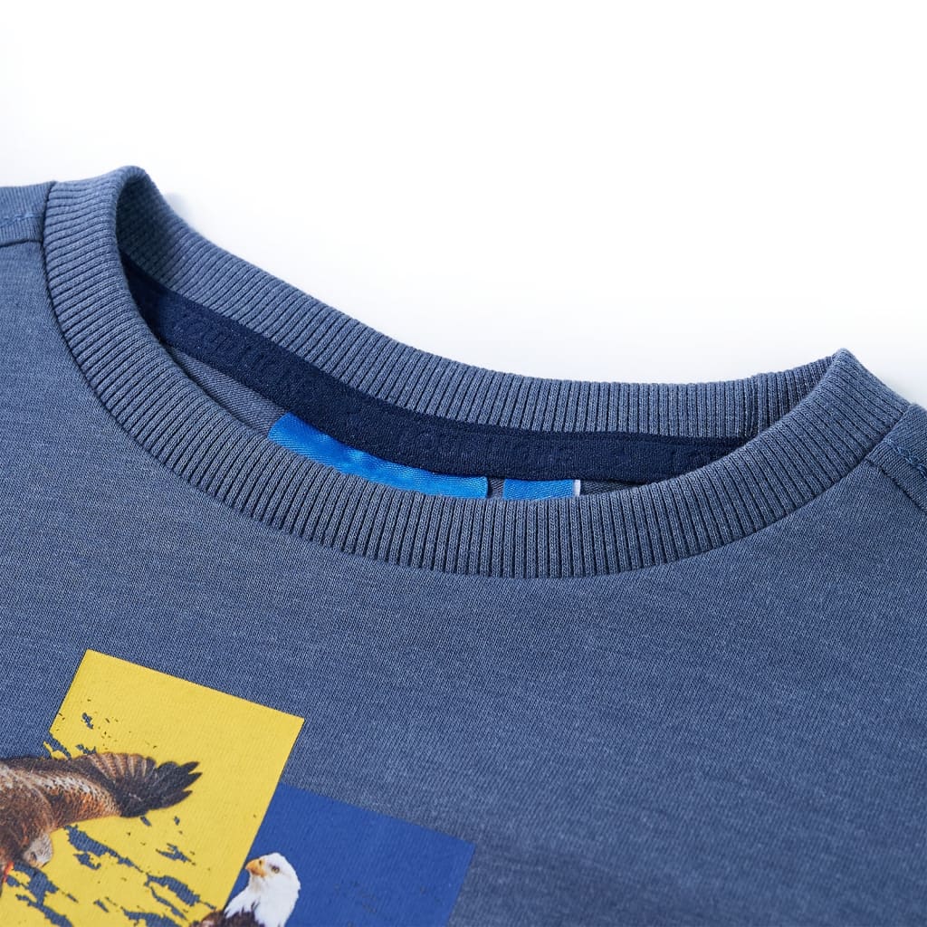 Vidaxl kindershirt met lange mouwen 128 gemêleerd blauw