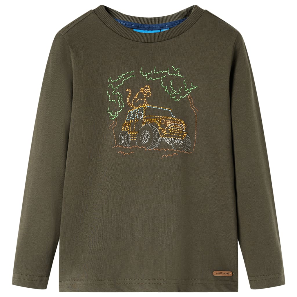 Vidaxl kindershirt met lange mouwen 116 kakikleurig