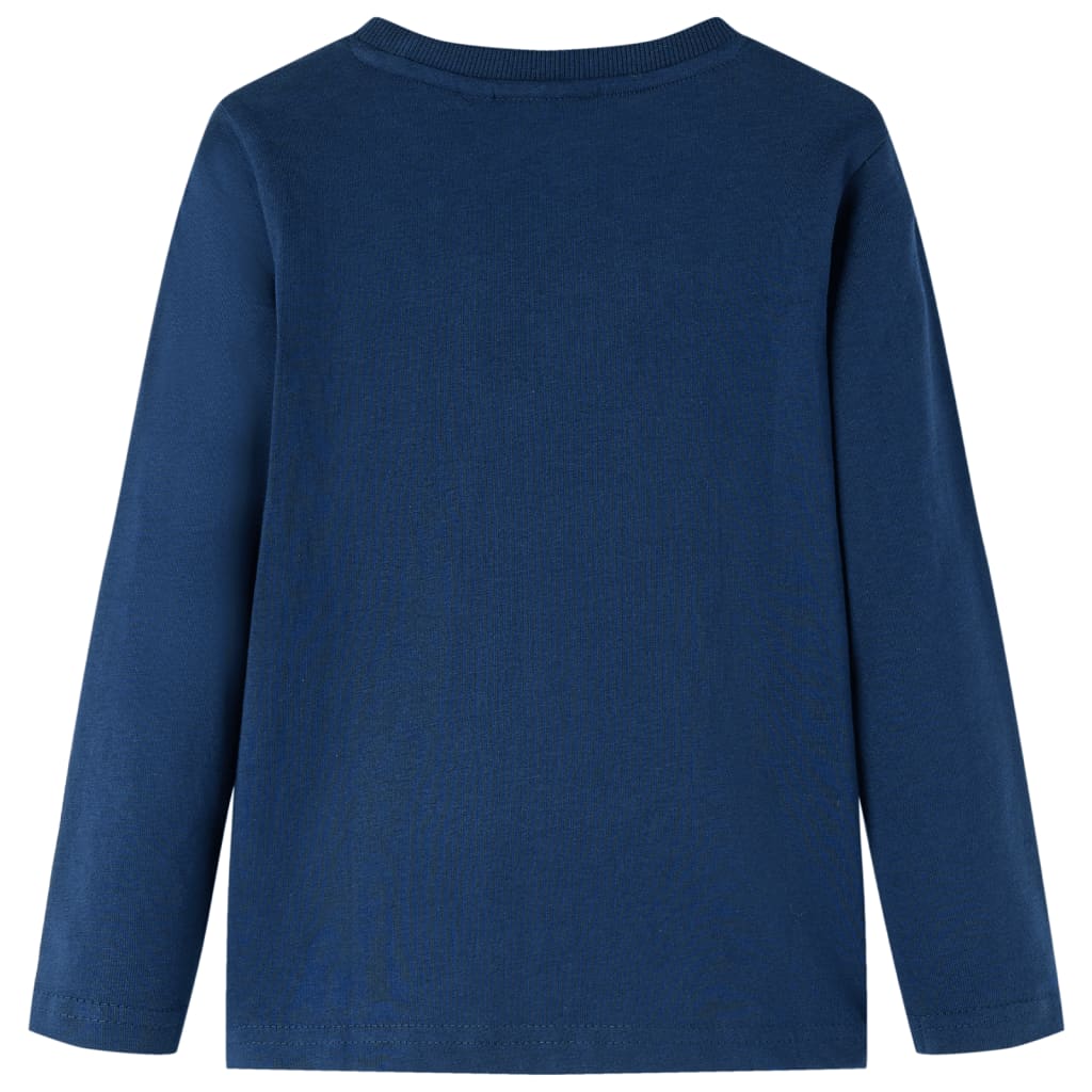 Vidaxl kindershirt met lange mouwen 128 marineblauw