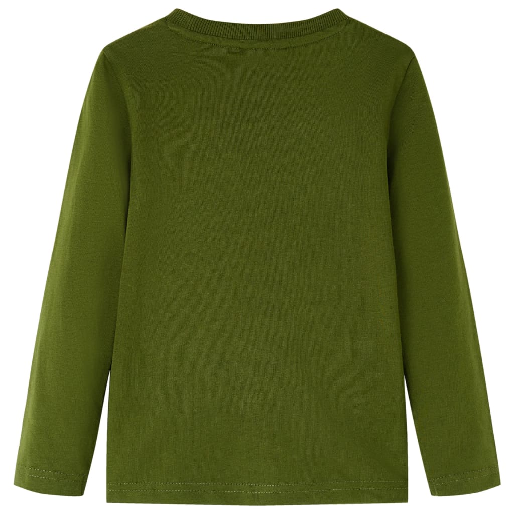 Vidaxl kindershirt met lange mouwen 140 donkerkakikleurig