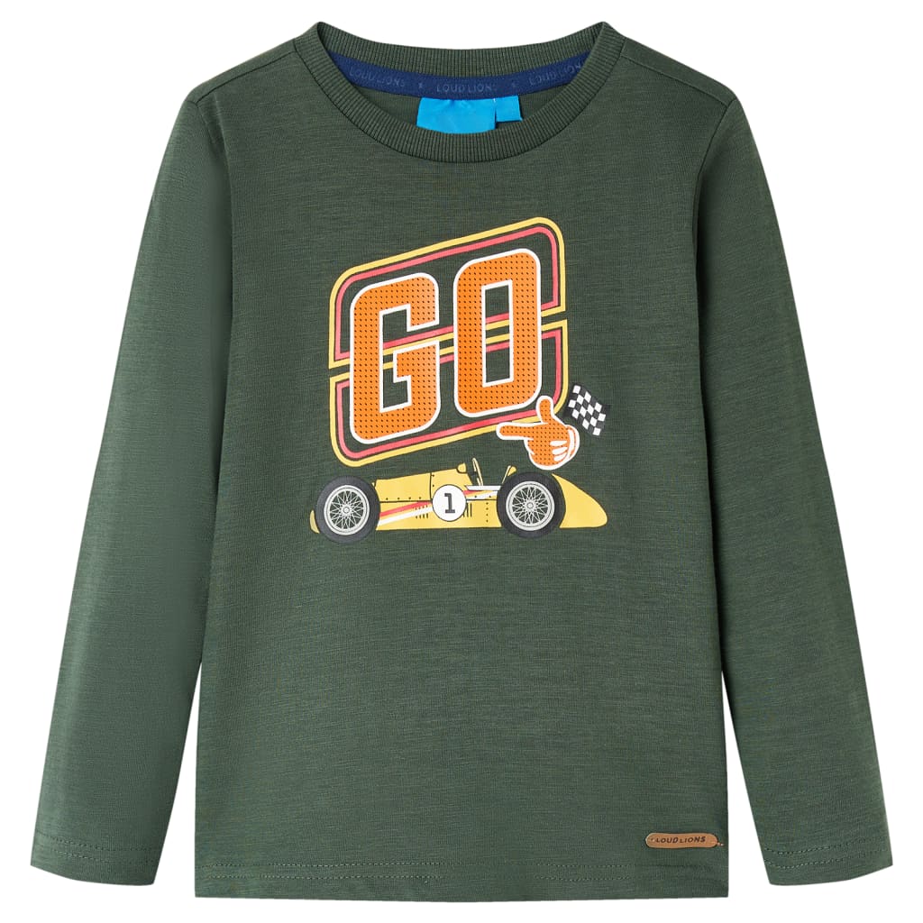 Vidaxl kindershirt met lange mouwen 104 donkergroen