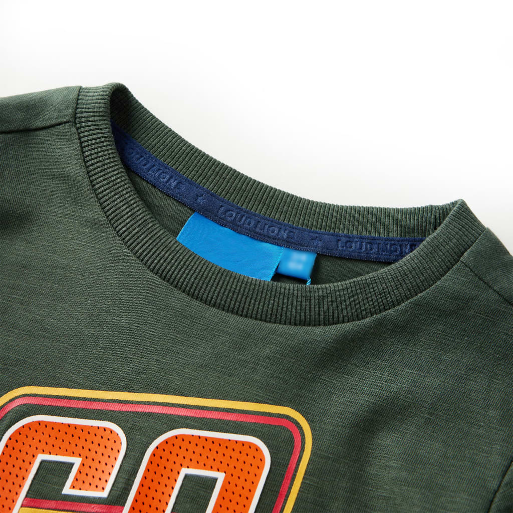 Vidaxl kindershirt met lange mouwen 128 donkergroen