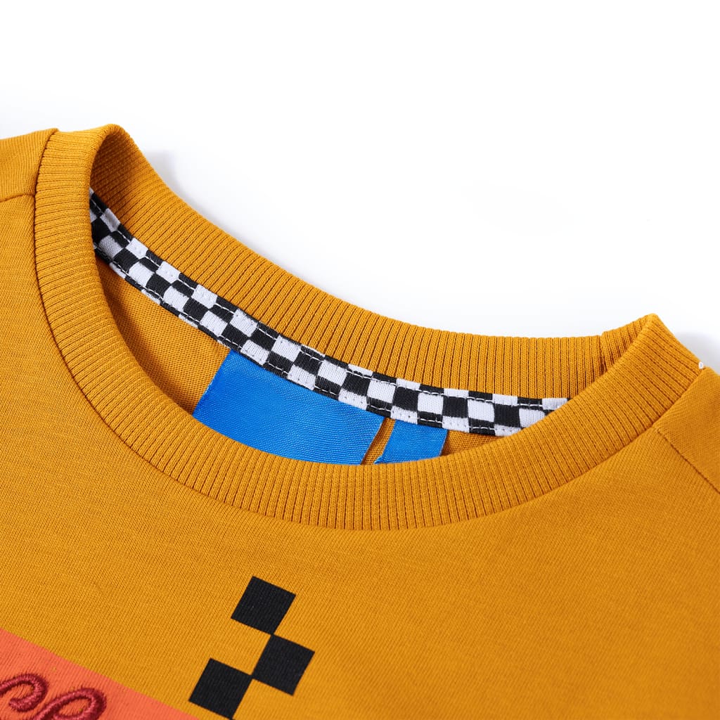 Vidaxl kindershirt met lange mouwen 128 okerkleurig