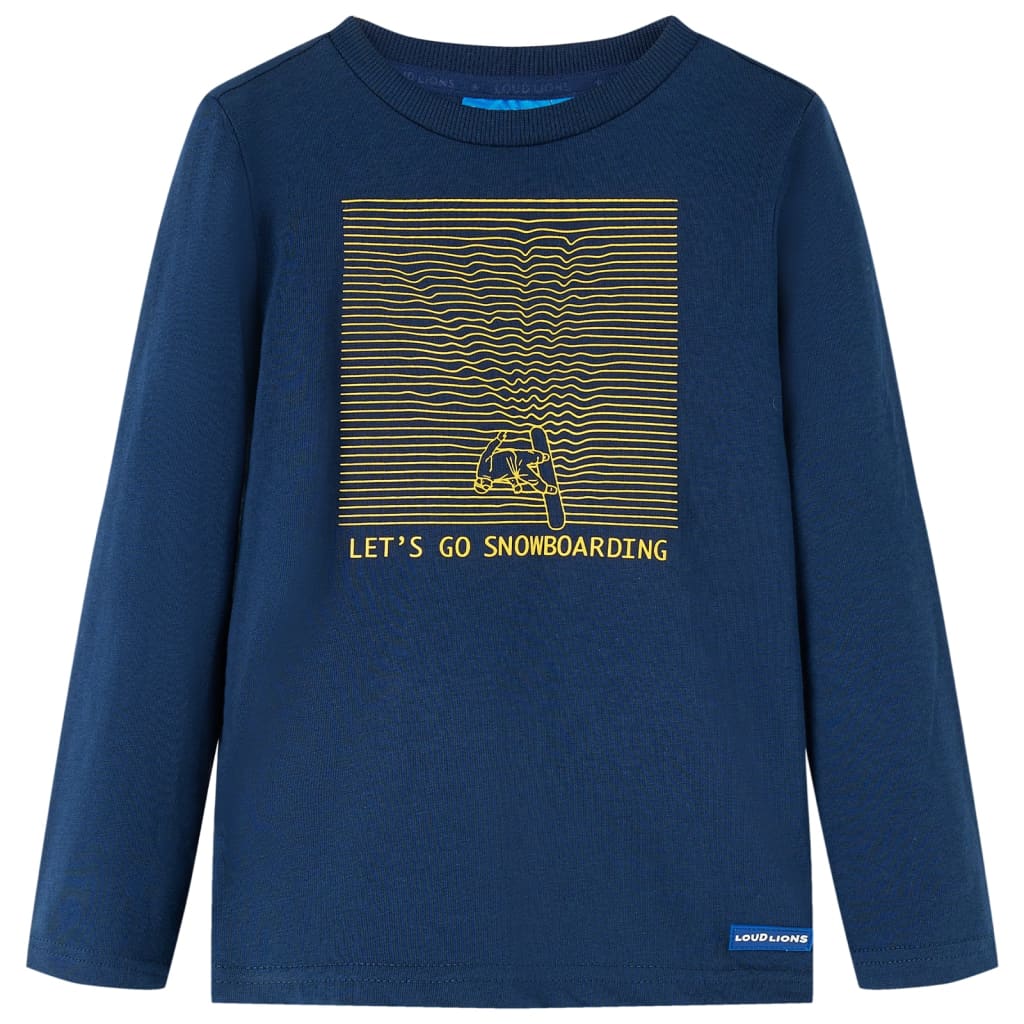Vidaxl kindershirt met lange mouwen 116 marineblauw