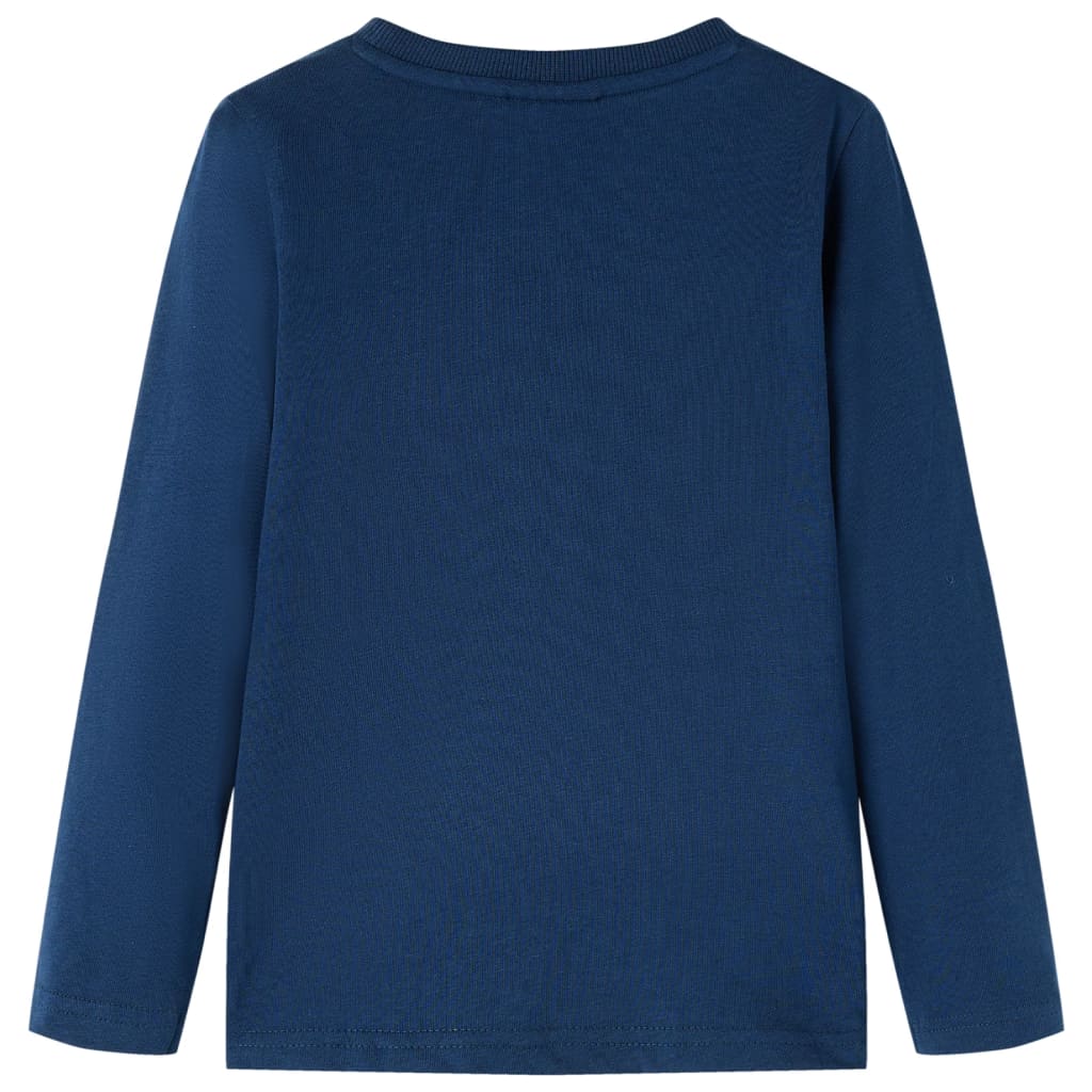 Vidaxl kindershirt met lange mouwen 128 marineblauw
