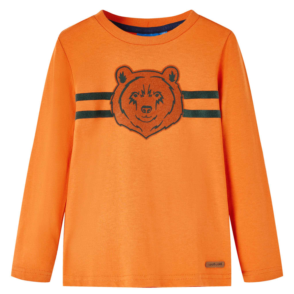 Vidaxl kindershirt met lange mouwen 104 donkeroranje