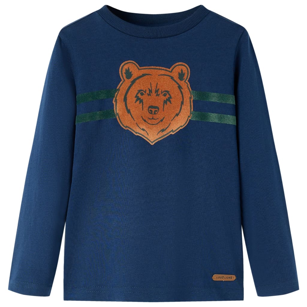 Vidaxl kindershirt met lange mouwen 116 marineblauw