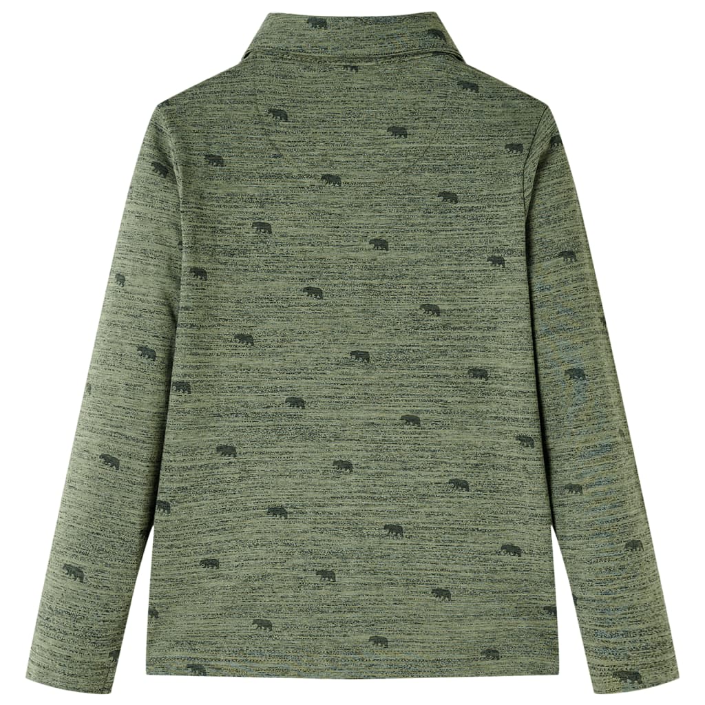 Vidaxl kindershirt 140 gemêleerd kakikleurig