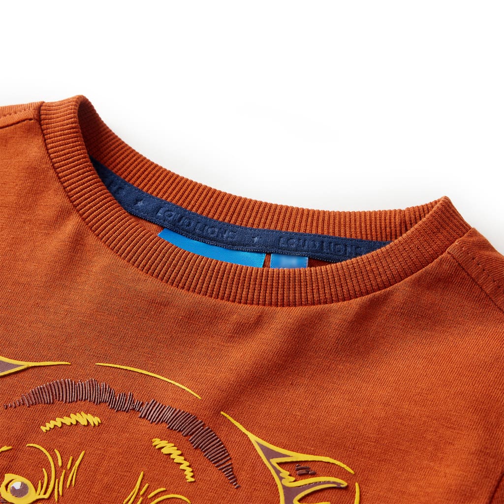Vidaxl kindershirt met lange mouwen 128 lichtroestkleurig