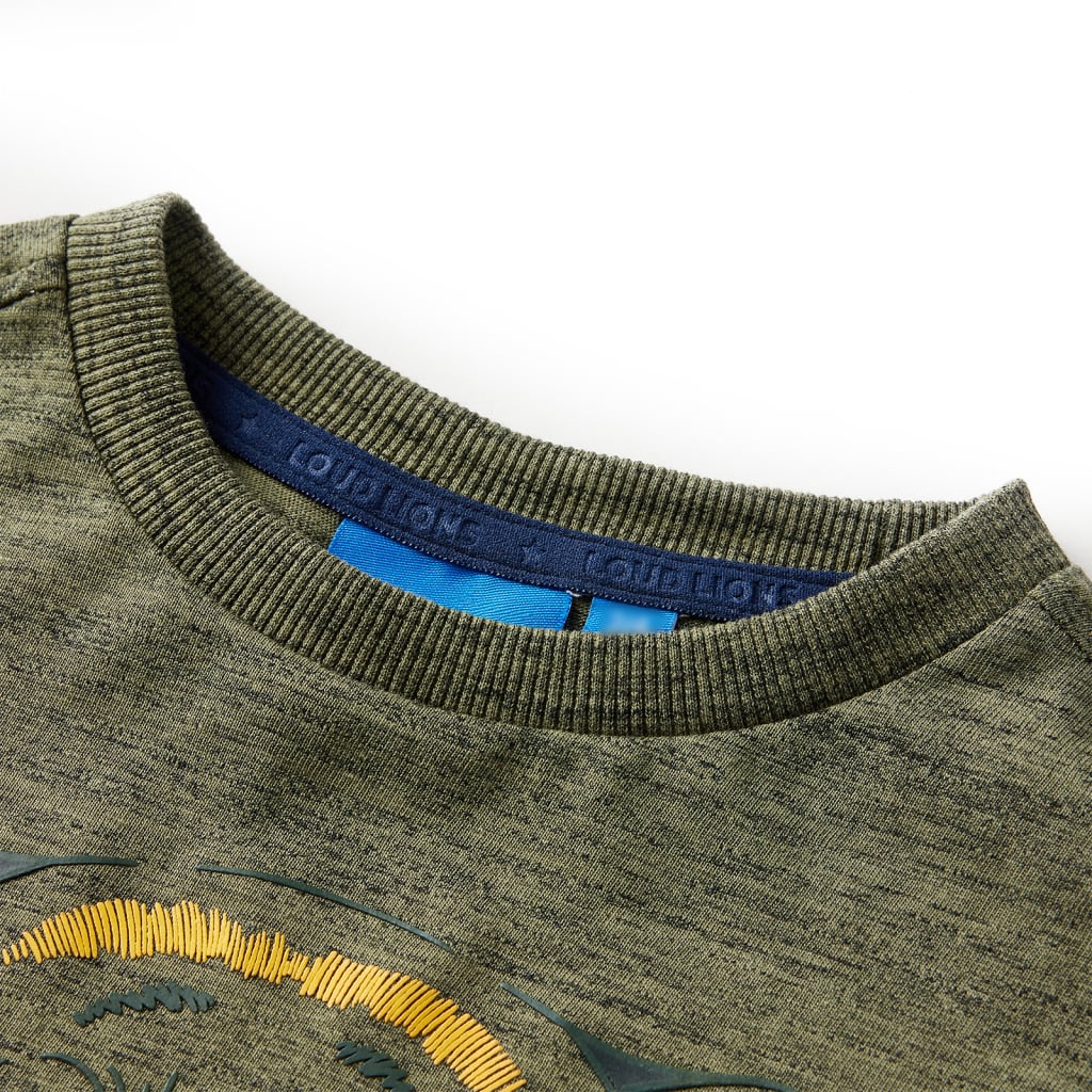 Vidaxl kindershirt met lange mouwen 116 gemêleerd kakikleurig