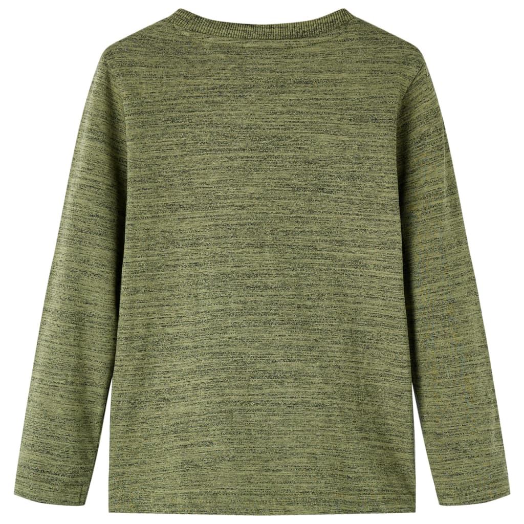 Vidaxl kindershirt met lange mouwen 128 gemêleerd kakikleurig