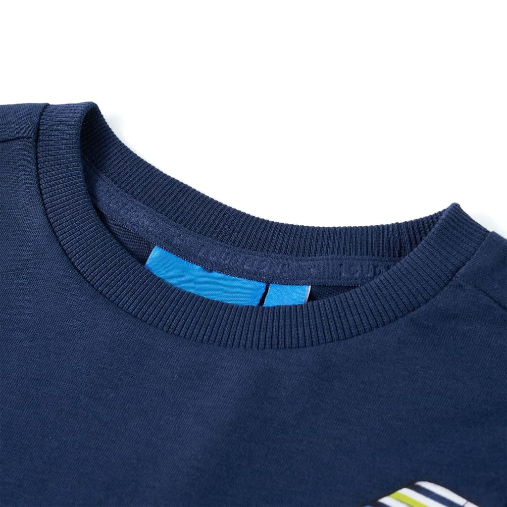 Vidaxl kindershirt met lange mouwen 92 marineblauw