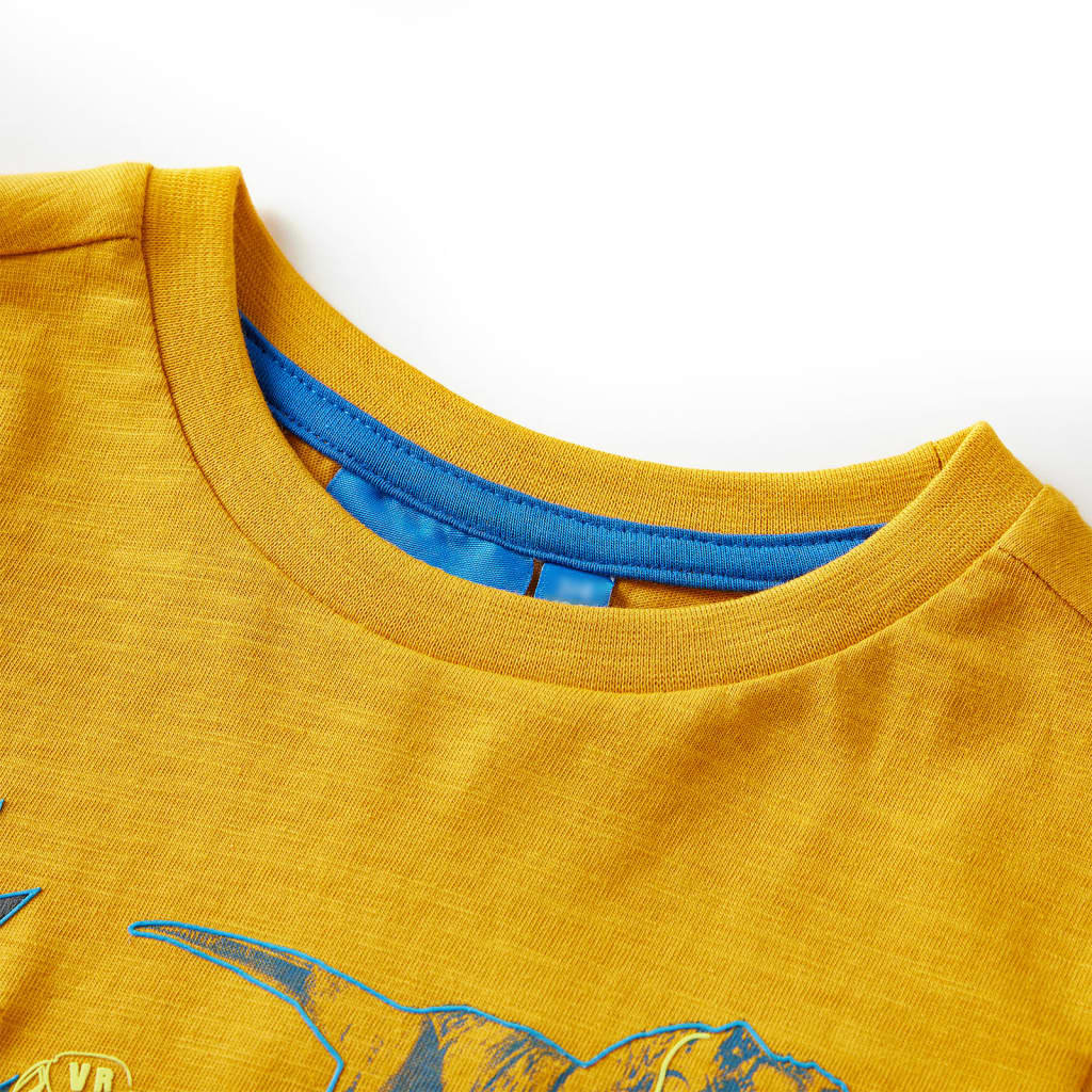 Vidaxl kindershirt met lange mouwen 128 okerkleurig