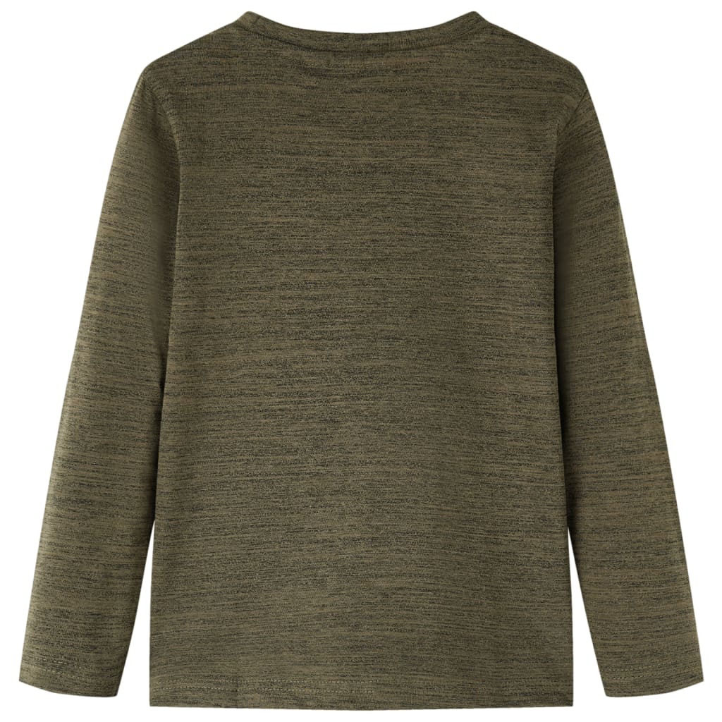 Vidaxl kindershirt met lange mouwen 116 gemêleerd kakikleurig