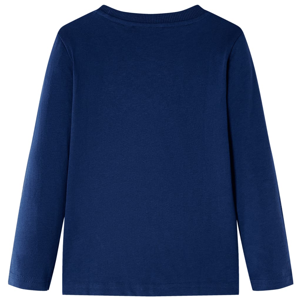 Vidaxl kindershirt met lange mouwen 128 marineblauw